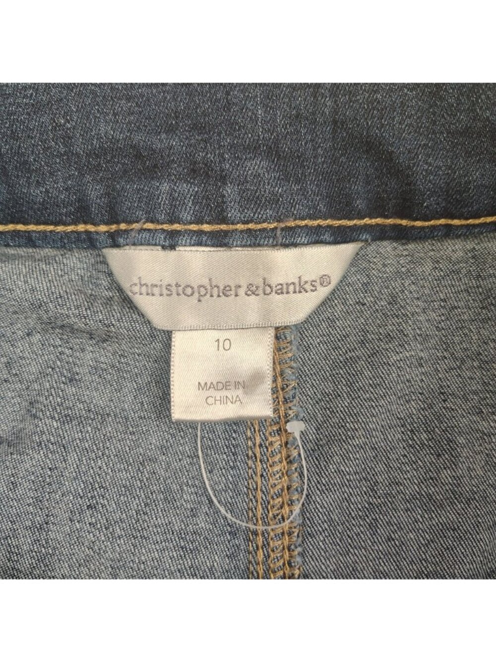 Christopher & Banks Denim Skirt Womens sz 10 Long Modest - Picture 6 of 9